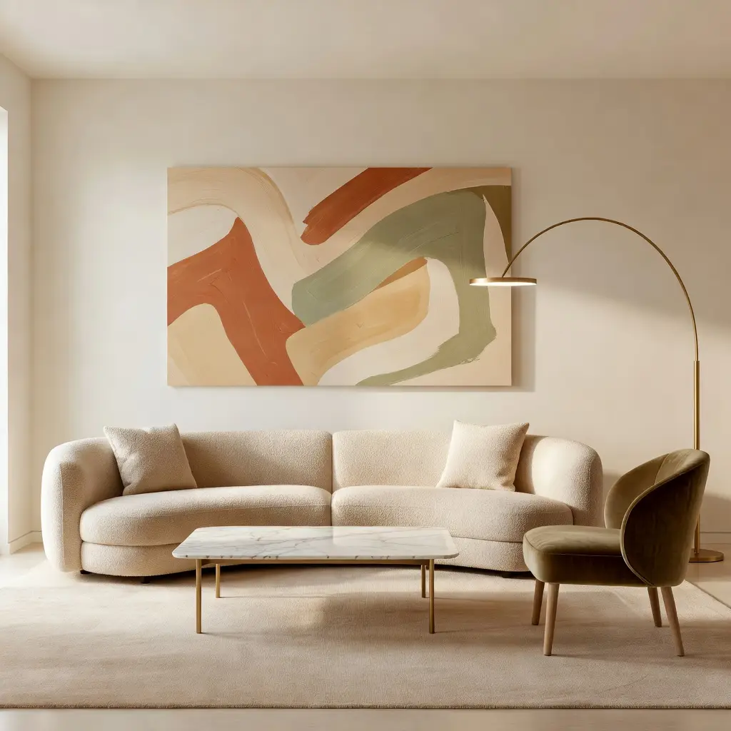 AI-generated modern living room by DecorAI AI interior design