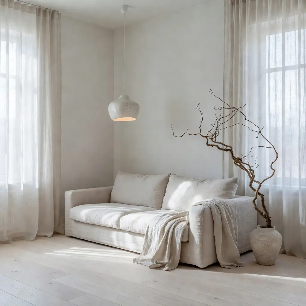 AI-rendered Scandinavian living room by DecorAI AI interior design